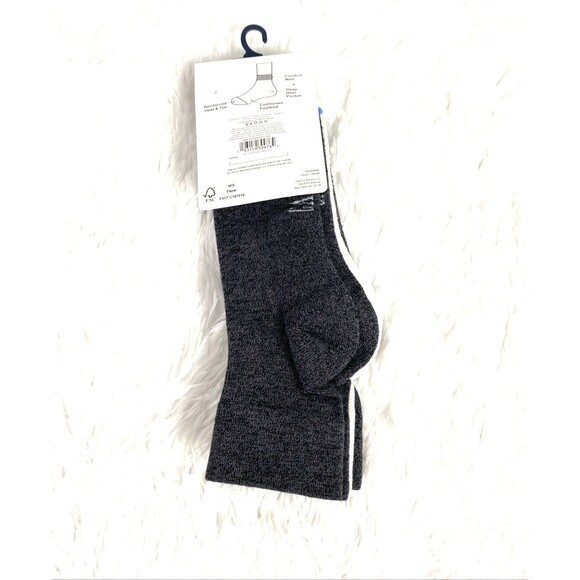 GAP Men’s Premium Cushioned Quarters Socks 4 Pairs Shoe Size 6-12 Beige Charcoal - Picture 6 of 8